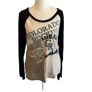 Touch by Alyssa Milano Colorado Rockies tee. Size M. Black/ off-white.
